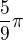 $\frac{5}{9}\pi $