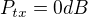 $P_{tx}=0dB$