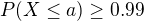kopírovat do textarea $P(X\le a) \ge 0.99$