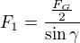kopírovat do textarea $F_1 = \frac{\frac{F_G}2}{\sin \gamma}$