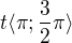 $t\langle \pi ;\frac{3}{2}\pi \rangle$