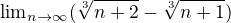 ${\lim}\limits_{n \to \infty}(\sqrt[3]{n+2}-\sqrt[3]{n+1})$
