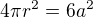 kopírovat do textarea $4\pi r^2=6a^2$