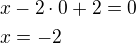 kopírovat do textarea $x-2\cdot 0+2=0\nlx=-2$