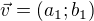 $\vec{v}=(a_1;b_1)$