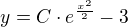 $y=C\cdot e^{\frac{x^2}2}-3$
