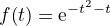 $f{\left(t\right)}=\mathrm{e}^{-t^2-t}$