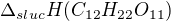 $\Delta _{sluc}H(C_{12}H_{22}O_{11})$