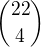 ${22\choose4}$