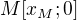 $M[x_M;0]$