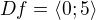 $Df=\langle0;5\rangle$