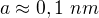 $a\approx 0,1\ nm$