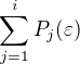 $\sum_{j=1}^iP_j(\varepsilon)$
