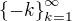 $\{-k\}_{k=1}^{\infty}$