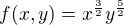 $f(x,y)=x^{\frac32}y^{\frac52}$