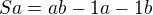kopírovat do textarea $Sa=ab-1a-1b$
