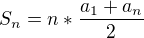 kopírovat do textarea $S_n=n*\frac{a_1+a_n}{2}$