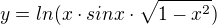 $y=ln(x\cdot sin x\cdot \sqrt{1-x^{2}})$