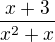 $\frac{x+3}{x^{2}+x}$