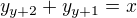 $y_{y+2}+y_{y+1}=x$