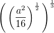 kopírovat do textarea $\Bigg(\left(\frac{a^{2}}{16}\right)^{\frac{1}{2}}\Bigg)^{\frac{1}{3}}$