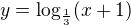 $y=\log_{\frac13}(x+1)$
