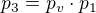 $p_3=p_v\cdot p_1$