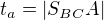 $t_a=|S_{BC}A|$