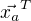 $\vec{x_a}^T$