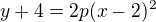 kopírovat do textarea $y+4=2p(x-2)^2$