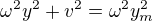 $\omega^2y^2+v^2=\omega^2y_m^2$