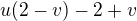 $u(2-v)-2+v$