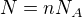 kopírovat do textarea $N = n N_A$