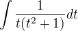 kopírovat do textarea $\int\frac{1}{t(t^2+1)} dt$