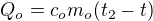 $Q_o=c_om_o(t_2-t)$
