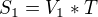 $S_{1}=V_{1}*T $