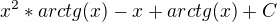 $x^{2}*arctg(x)-x+arctg(x)+C$