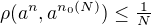 $\rho(a^n,a^{n_0(N)})\leq\tfrac1N$