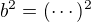 kopírovat do textarea $b^2=(\cdots)^2$