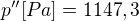 $p''[Pa]=1147,3$