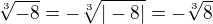 $\sqrt[3]{-8}=-\sqrt[3]{|-8|}=-\sqrt[3]{8}$