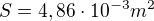 kopírovat do textarea $S=4,86\cdot 10^{-3} m^{2}$
