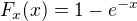 $ F_{x}(x)=1-e^{-x}$