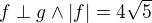 $f\perp g \wedge |f|=4\sqrt{5}$