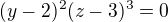 $(y-2)^{2}(z-3)^{3}=0$