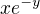 $xe^{-y}$