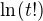 $\ln(t!)$