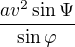 kopírovat do textarea $\frac{a v^2 \sin \Psi}{\sin \varphi}$