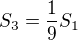 $S_3=\frac{1}{9}S_1$
