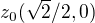 $z_0(\sqrt{2}/2,0)$